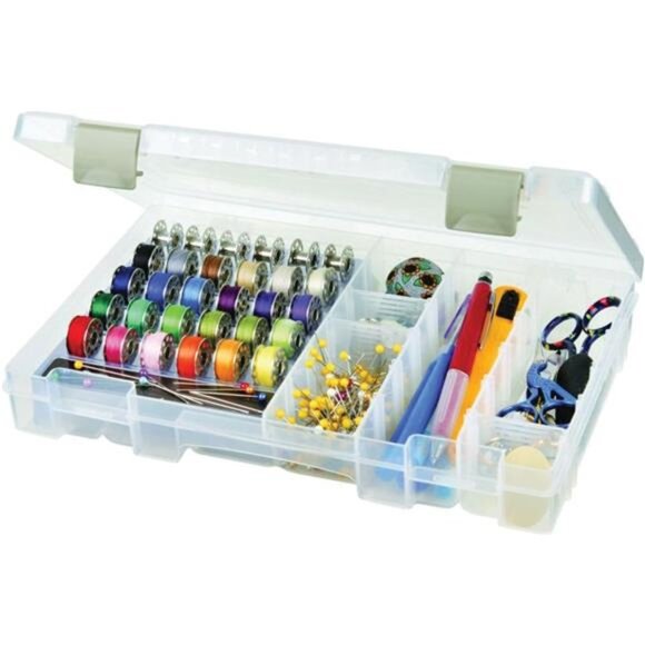 Sew-Lutions Bobbin/Supply Box Sewing Organizer, [1] Plastic - Picture 1 of 3